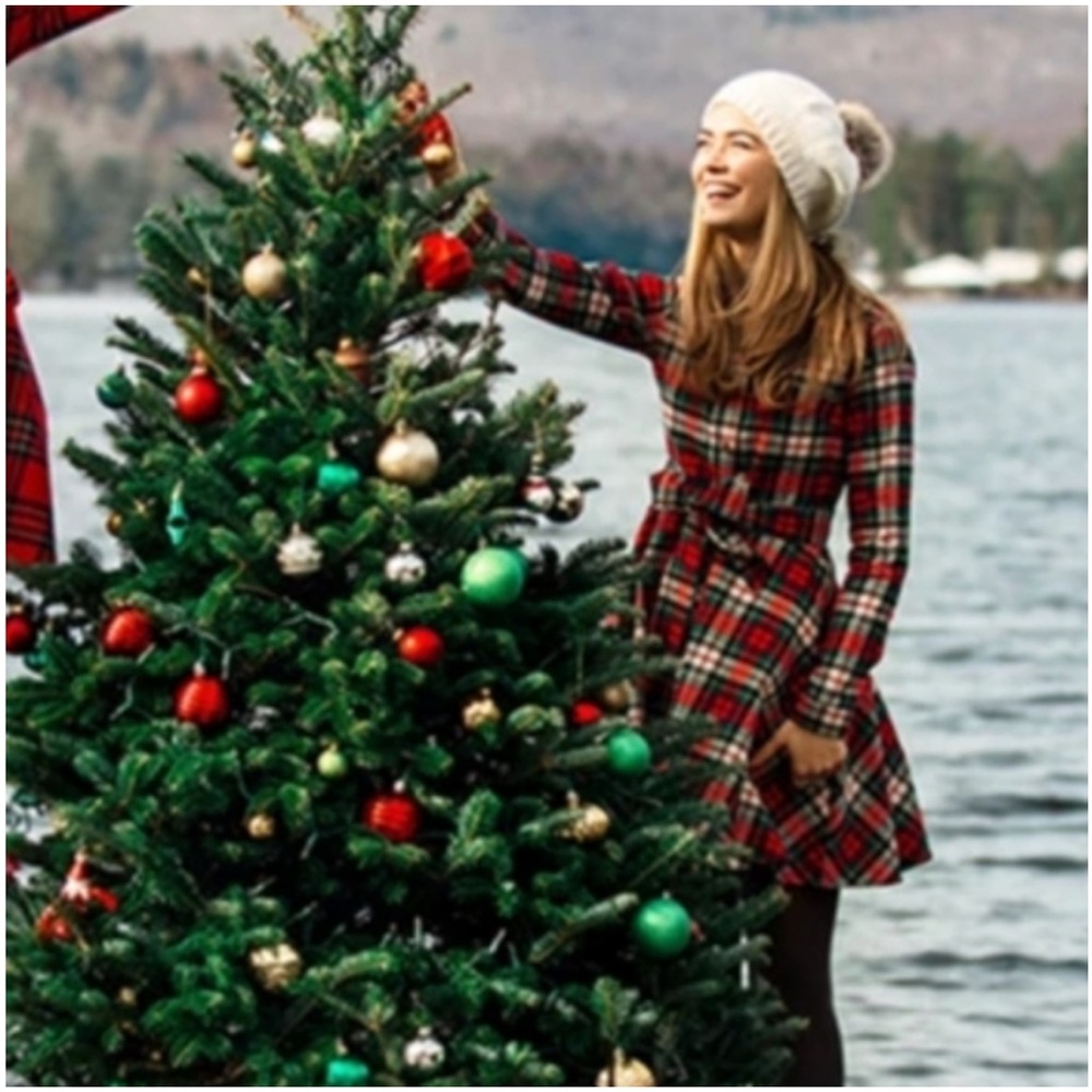 SOLD- KJP Home for the Holidays plaid flannel dress